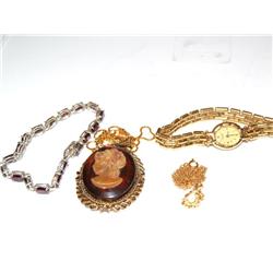 925 Bracelet,Watch,Cameo Pendant & Necklace