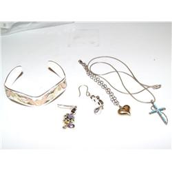 Tricolor Bangle, .925 Necklace,Bracelet & Earrings