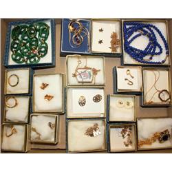 Box of VINTAGE AVON Costume Jewelry