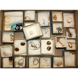 Box of VINTAGE AVON Costume Jewelry