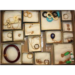 Box of VINTAGE AVON Costume Jewelry