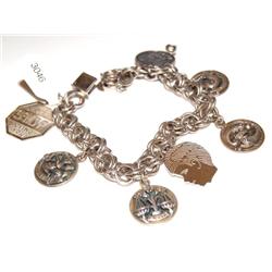 Vintage Danecraft Sterling Bracelet With Charms