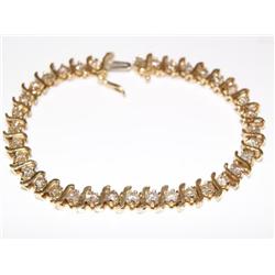 14K Gold Tennis Bracelet W/Diamonds