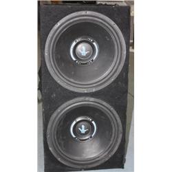 2 15" CROSSFIRE SUBS IN CUSTOM BOX