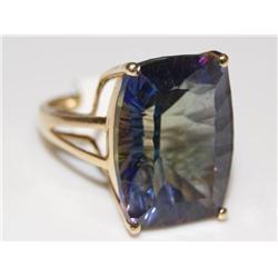 10Ctw AAA Mystic Topaz Hand Made Ladies Ring