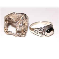2 Sterling silver Rings 8.3g