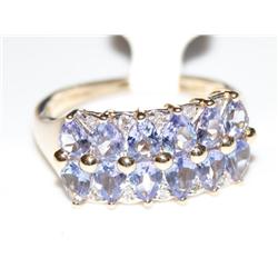 14K Sterling Silver Ring Tanzanite 1.75ctw