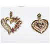 Image 2 : AAA Ruby Ring, Diamond Pendant & Gold Earrings