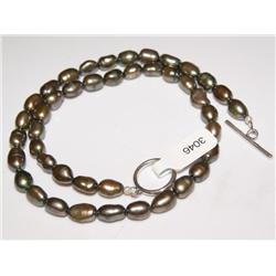 Sterling Necklace W/ 5mm Fresh Water Pearls