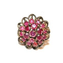 Antique 18k Gold Ring W/Rubies