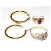 Image 1 : AAA Ruby Ring, Amethyst Ring & Gold Earrings