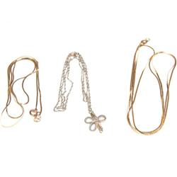 Set of 3 14k Gold Chains