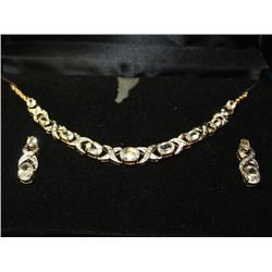 Vermille Necklace & Earrings White Topaz & Diamond