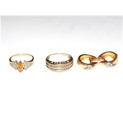 Diamond Ladies Band,Diamond Earrings & Citrine Rin