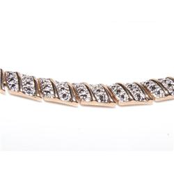 18K Over Sterling Bracelet W/Necklace Heart Pendan