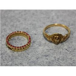 AAA Burmese Ruby Lion Ring & Ruby Pendant