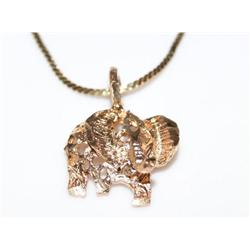 14K Gold Chain With Elephant Pendant 1.5g