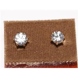 14K Gold Ear Rings W/CZ