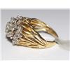 Image 2 : 18K Gold Diamond Cluster Ring