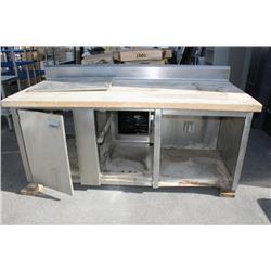 Stainless Steel Cabinet With Wood Top