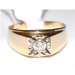 14K gold Mens Diamond Rind .4ct