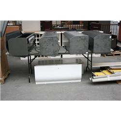 Table Lot Of Office Divider Cabinets