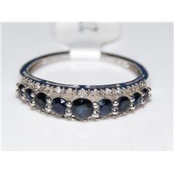 1.00Ctw AAA Cashmere Sapphires & Diamond Ring