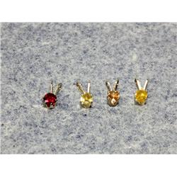 AAA Garnet & Deep Yellow Citrine Pendants Qty4