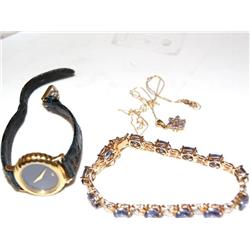 Raymond Weil Watch,Tanzanite Necklace & Bracelet
