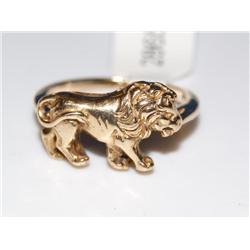 14 K Gold Lion Ring 4.7g