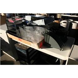 Table Lot Of Office Paper Organizers