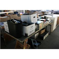 Table Lot Of Office & Kitchen Items