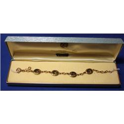 12k Gold Filled Bracelet 4ctw Smokey Topaz