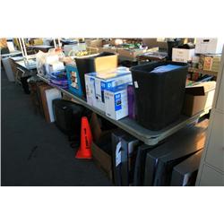 Table Lot Of Office Items