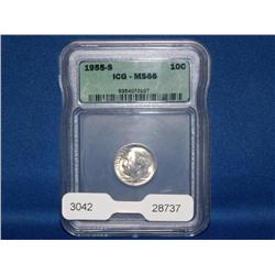1955-S MS66 Silver Dime