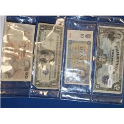 Sheet Of 4 Nation Currency Bills