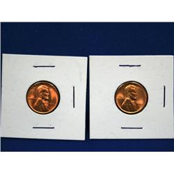 2 Uncirculated  Mint Error Lincoln Wheat Pennies