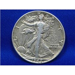 1947 Silver Liberty Half Dollar Error Coin