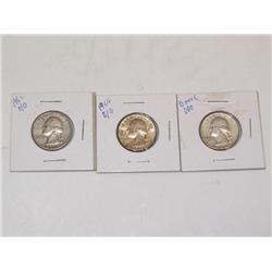 3 Mint Error Washington Quarters