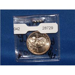 2001 Uncirculated Sacagawea dollar
