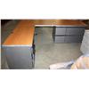 Image 2 : Brown Corner Desk w/ Drawers