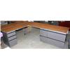 Image 2 : Brown Corner Desk w/ Drawers