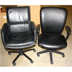 Lot of 2 Black Office Chairs
