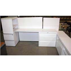 White Corner Desk w/ Drawers