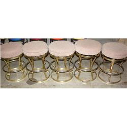 Set of 5 Matching Cushioned Stools