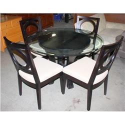 Glass Top Table and 4 Chairs