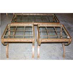 Glass & Wrought Iron Coffee & End Tables