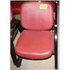 Image 2 : Lot of 7 Red Chairs