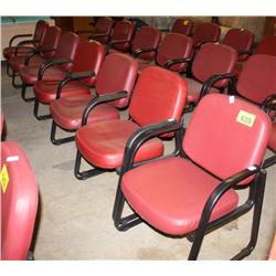 Lot of 7 Red Chairs