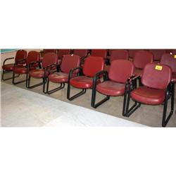 Lot of 7 Red Chairs